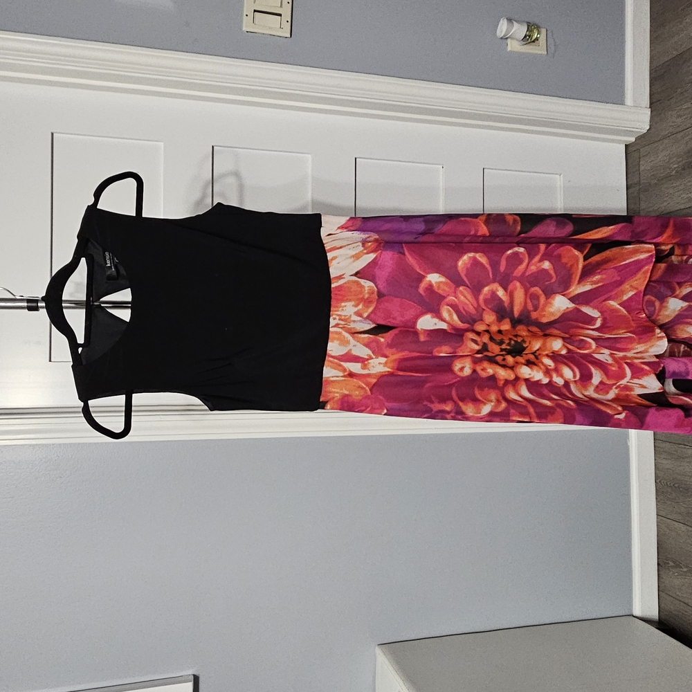 Black and Floral Maxi Dress